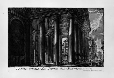 Interior View of the Pronaos of the Pantheon